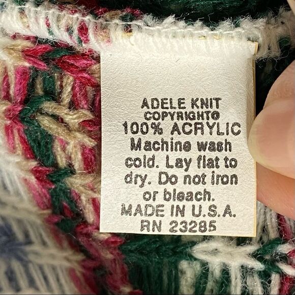 Vintage Private Eyes Alpine Roses Sweater New Dead Stock Sz 3X - Picture 13 of 14